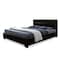 Baxton Studio Vivaldi Dark Brown Faux Leather Padded Platform Base Queen Size Bed 120-6680 - alternate 1